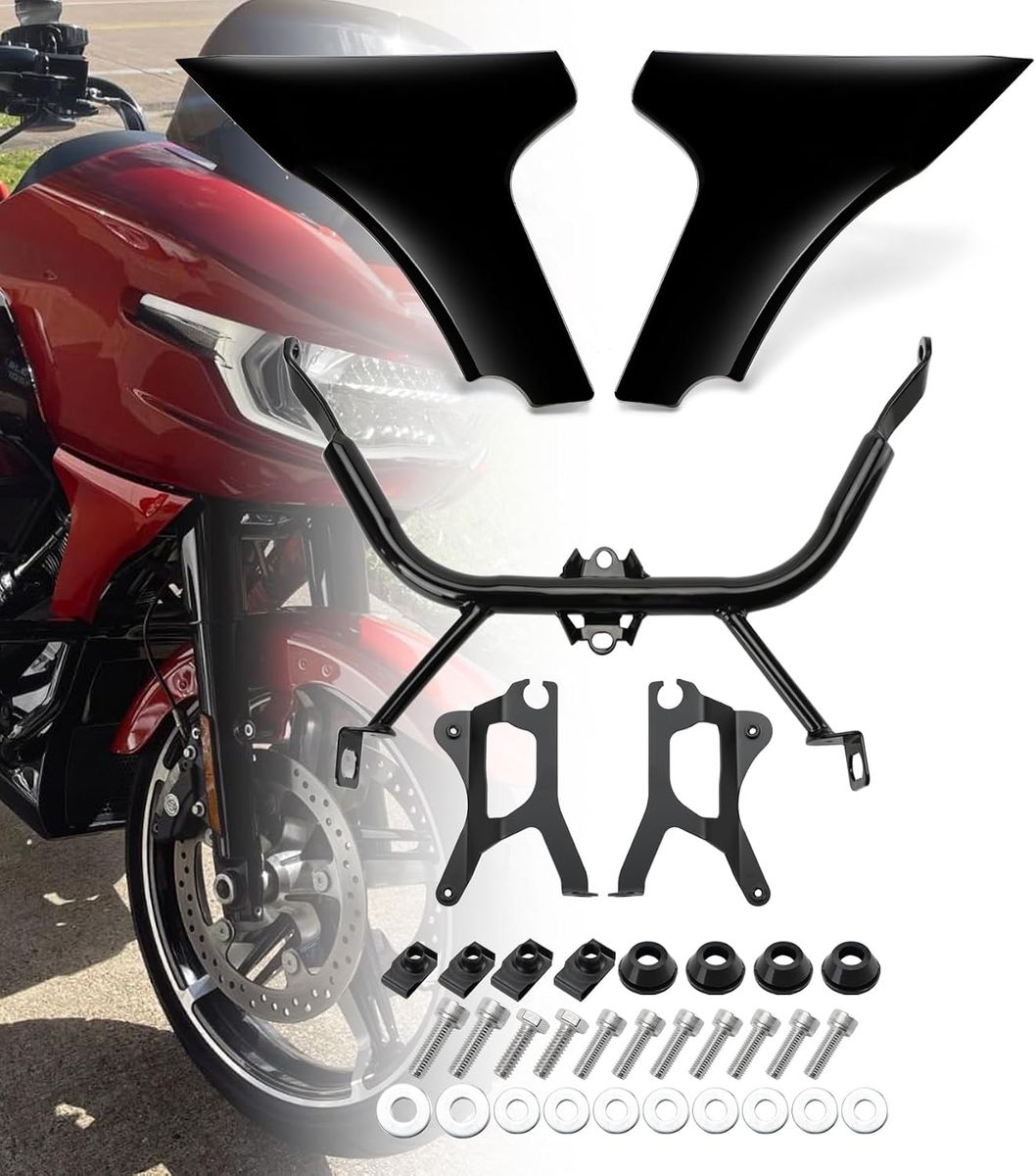 2024-up Harley Touring Road Glide- Fairing Panel w/ Support Bracket kit Lower Fairing Spoiler Cover