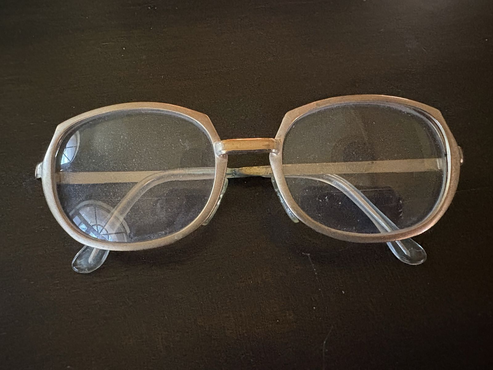 Vintage Pair (1960s?) of Gold Metal Eyeglasses
