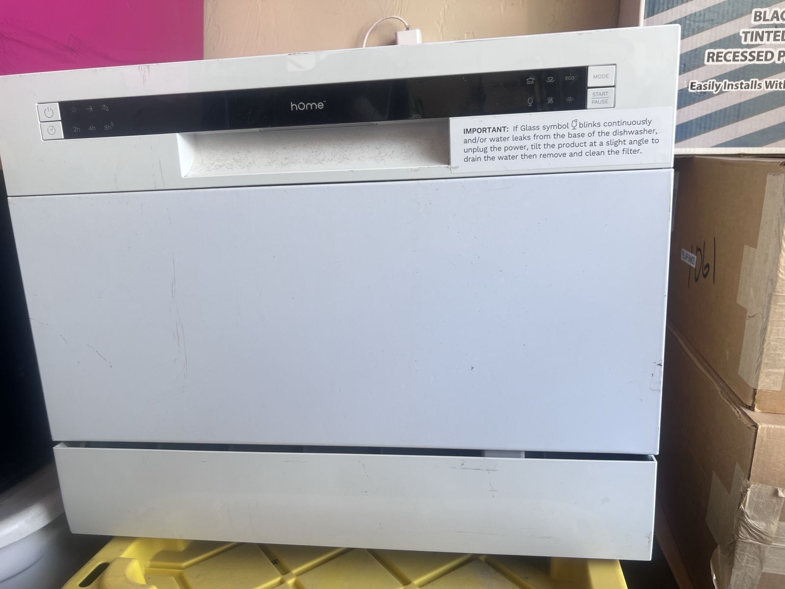Countertop Dishwasher White Portable Compact Dishwasher