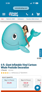 Blow up Whale