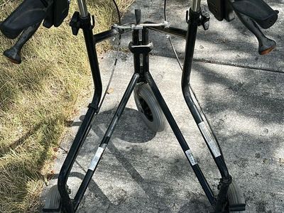 Nova Medical Products Black 3-Wheel Rollator Walker, Adjustable, Foldable