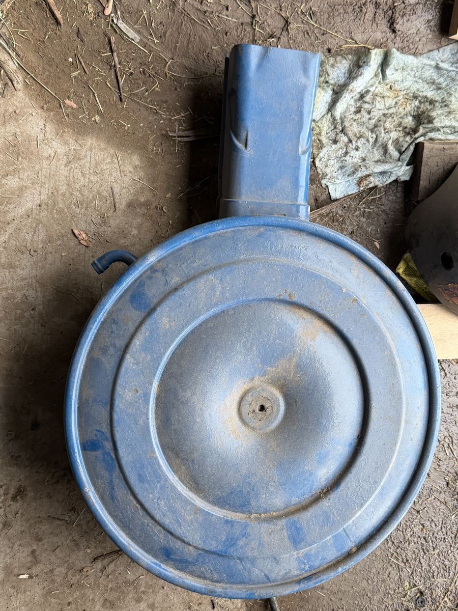 1969 Mustang 351 Windsor Vintage Blue Round Air Cleaner Assembly with Snorkel