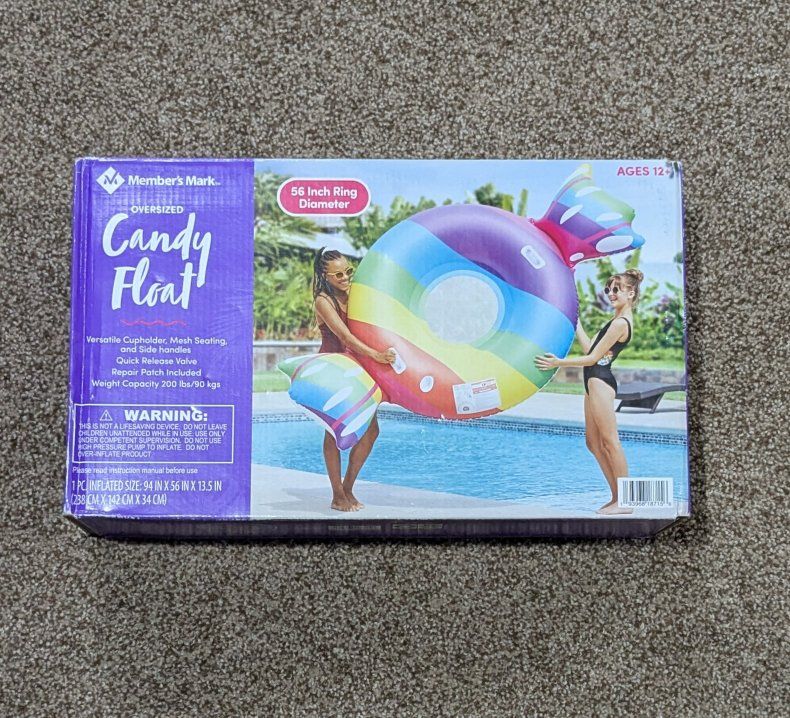 Members Mark Oversized 56in Inflatable Pool Float Candy Design