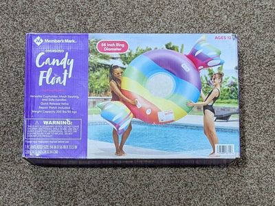 Members Mark Oversized 56in Inflatable Pool Float Candy Design