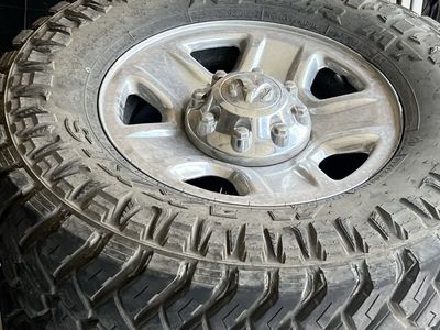 RAM Factory Wheels with 35x12.5R17LT Tires - Set of 4, Used Good Condition, All-Terrain Tread