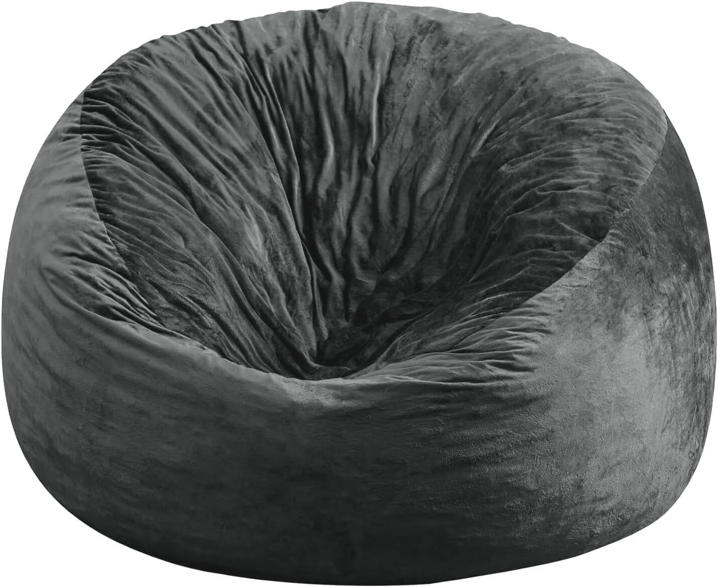 NEW Bean Bag Chair Cover (Cover Only, No Filler), Large Round Soft Fluffy Ultra-Fine Fiber Velvet3FT Dark Blue