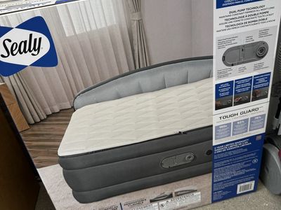 Sealy AlwayzAire Tough Guard Inflatable Air Mattress with Built-In Dual Pump