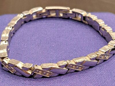 Vintage Silver Articulate Metal Bracelet