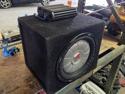 Touch screen radio with sub & amp & box