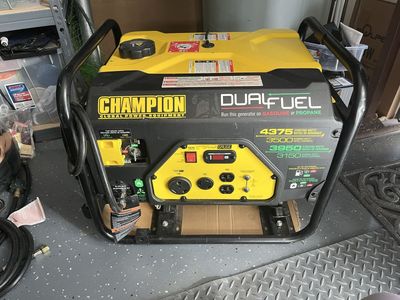 Champion 4375W/3500W Dual Fuel Portable Generator - Gasoline/Propane