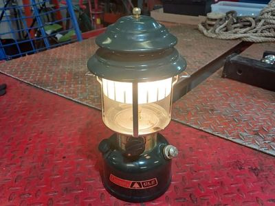 Camping ready coleman lantern