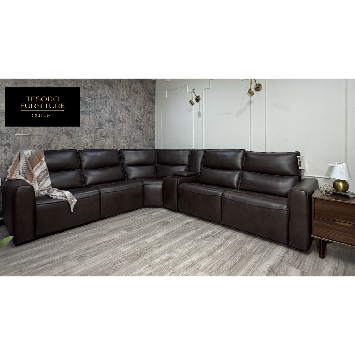 NEW AYDEN & IVY GROVE LEATHER RECLINER SECTIONAL AMAZING DEAL‼️WE OFFER DELIVERY