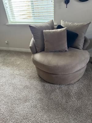 modern swivel barrel lounge chair