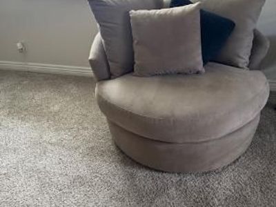 modern swivel barrel lounge chair