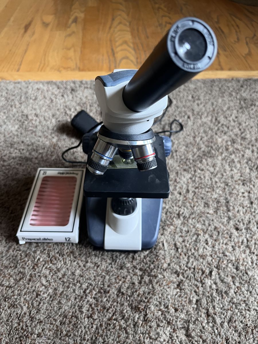 Microscope  with slides and backlight!
