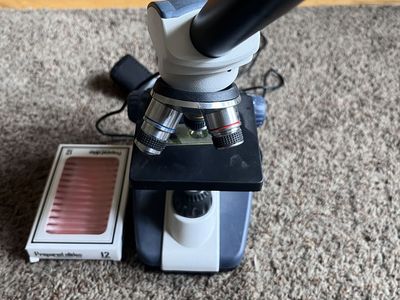 Microscope with slides and backlight!