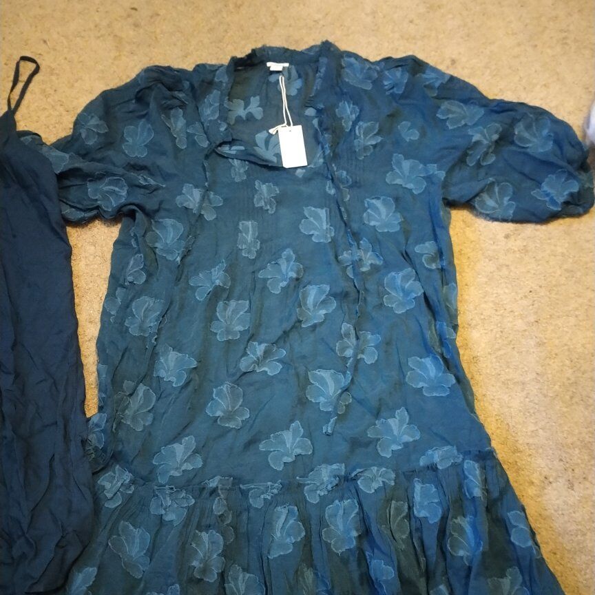 Sundance Green Flowered Dress and Slip