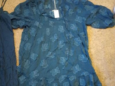 Sundance Green Flowered Dress and Slip