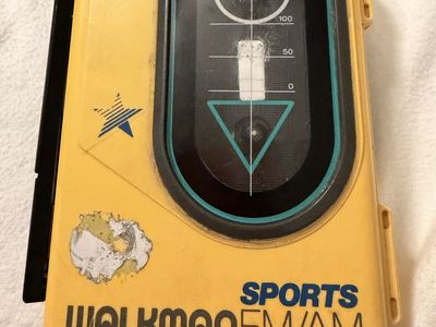 Vintage Sony Sports Walkman FM/AM Cassette Player Yellow WM Series