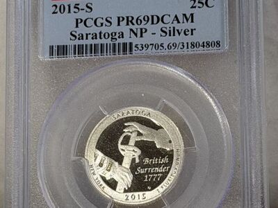 2015-S Saratoga NP Silver Quarter PCGS Graded PR69