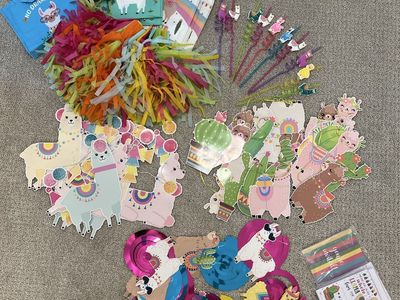 Llama Party Supplies Lot: Invitations, Gift Bags, Straws, & Decor - Fun for a Whole Llama Fun Birthday!