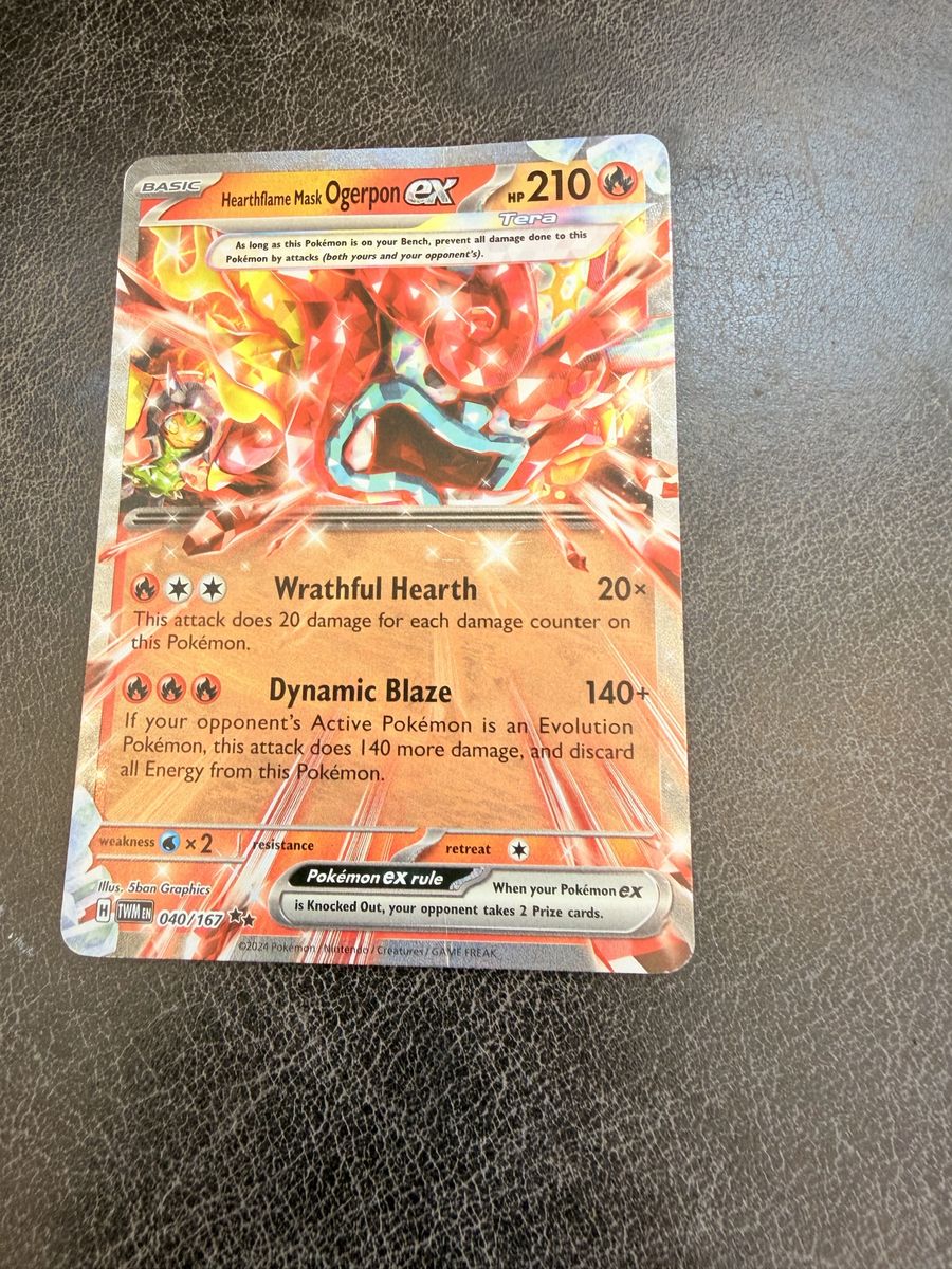 Pokemon TCG Hearthflame Mask Ogerpon ex 040/167 Ultra Rare