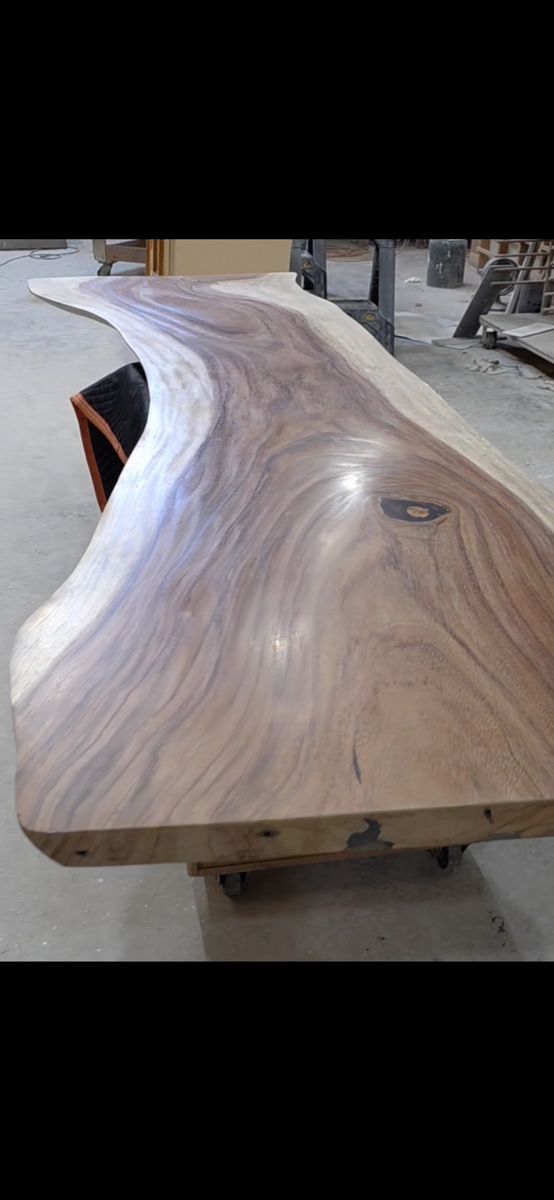 Box Elder Live Edge burl wood slab 60" long 16-22-10 inches wide