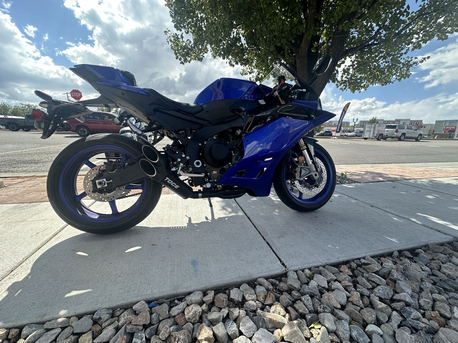 2026 R9 Blue Yamaha Sport Motorcycle with Toce Exhaust