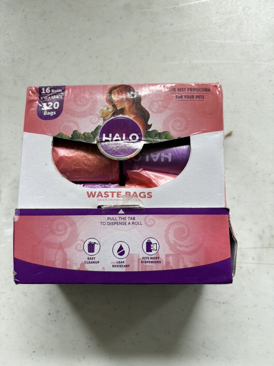 Halo Pet Waste Bags - 16 Rolls, 320 Total Bags (Leak Resistant)