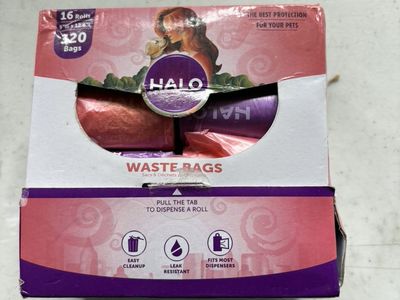 Halo Pet Waste Bags - 16 Rolls, 320 Total Bags (Leak Resistant)