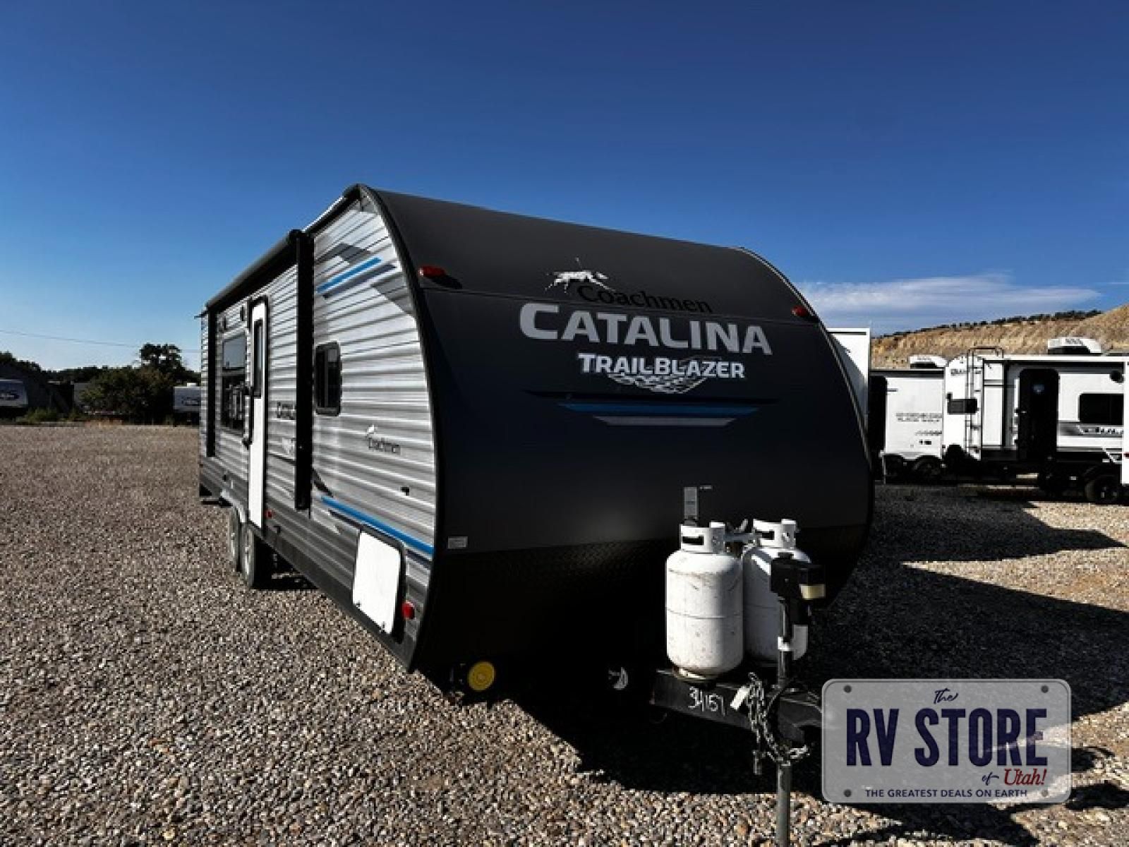 2019 Coachmen RV Catalina Trail Blazer 26TH Toy Hauler Travel Trailer Front Bedroom|Walk-Thru Bath