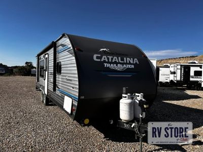 2019 Coachmen RV Catalina Trail Blazer 26TH Toy Hauler Travel Trailer Front Bedroom|Walk-Thru Bath