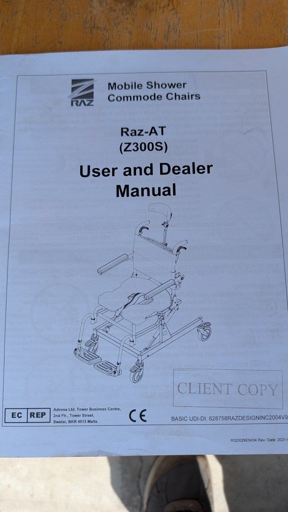 RAZ-AT Z300S Mobile Shower Commode Chair