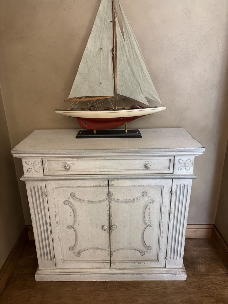 Arhaus LLC Buffet Cabinet in Distressed White Finish