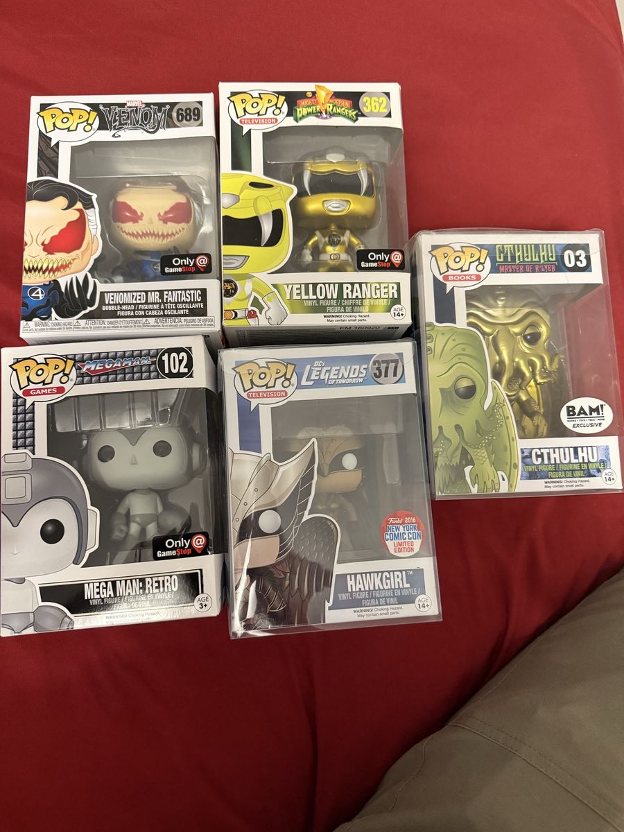 Funko Pop! Vinyl Figures: Venom, Power Ranger, Cthulhu, Mega Man, Hawkgirl - Multiple Exclusives