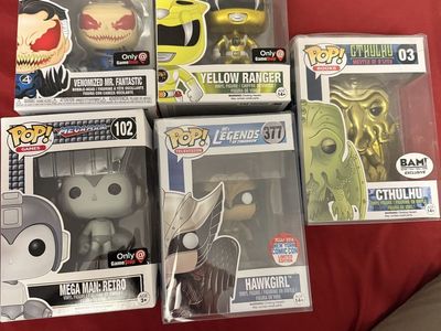 Funko Pop! Vinyl Figures: Venom, Power Ranger, Cthulhu, Mega Man, Hawkgirl - Multiple Exclusives