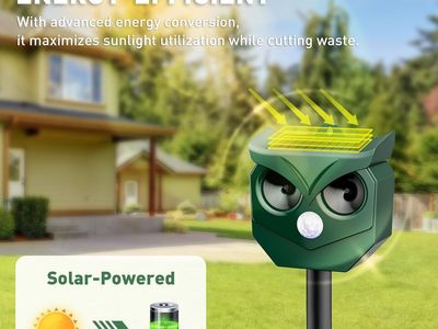 NEW Ultrasonic Animal Repeller with LED Strobe Lights