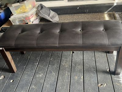 Good Condition Faux Leather Befroom Bench