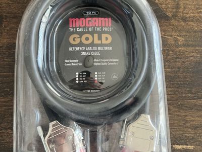 Mogami Gold 8-Channel DB25-DB25 Analog Snake 10 ft. (3 available) new in packaging