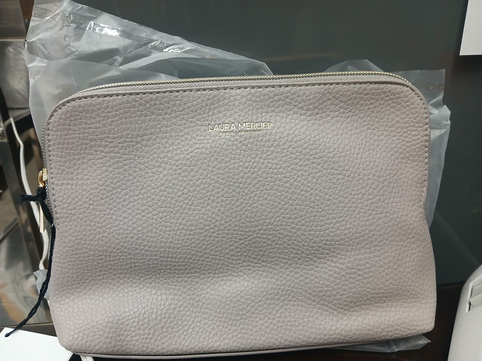 Laura Mercier Light Purple Cosmetic Bag with Gold Zipper - Paris New York
