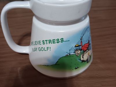 Vintage Golf Humorous Ceramic Coffee Mug Relieve Stress Play Golf
