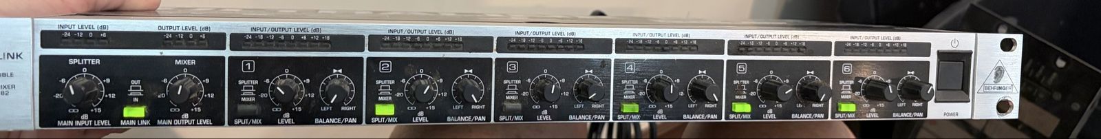 Behringer MX882 V2 Ultralink Pro 8-Channel Splitter Mixer - Used