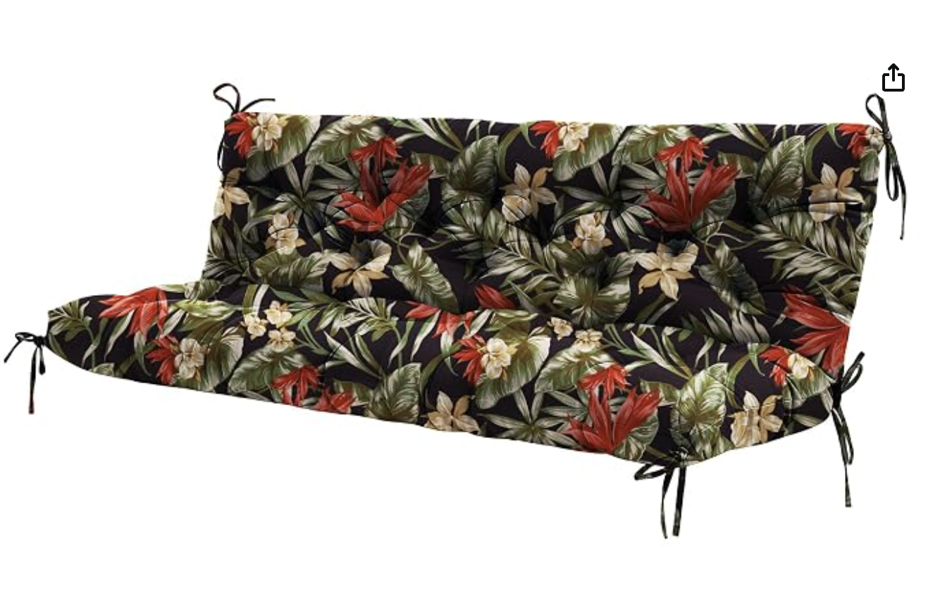 New - Patio Swing Cushion - 60" x 40" Floral