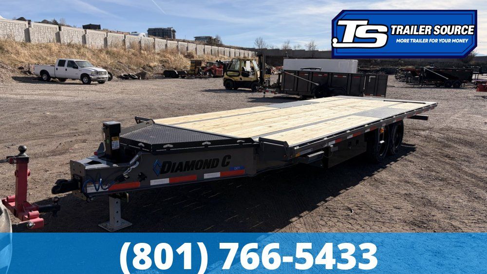 8.5x22 Diamond C DET 208 Deckover Tilt Trailer - 18K GVWR -