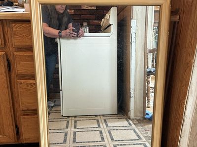 Vintage Carolina Mirror Corp Gold Hollywood Regency Wall Mirror - Dinwoodey's, 27x48"