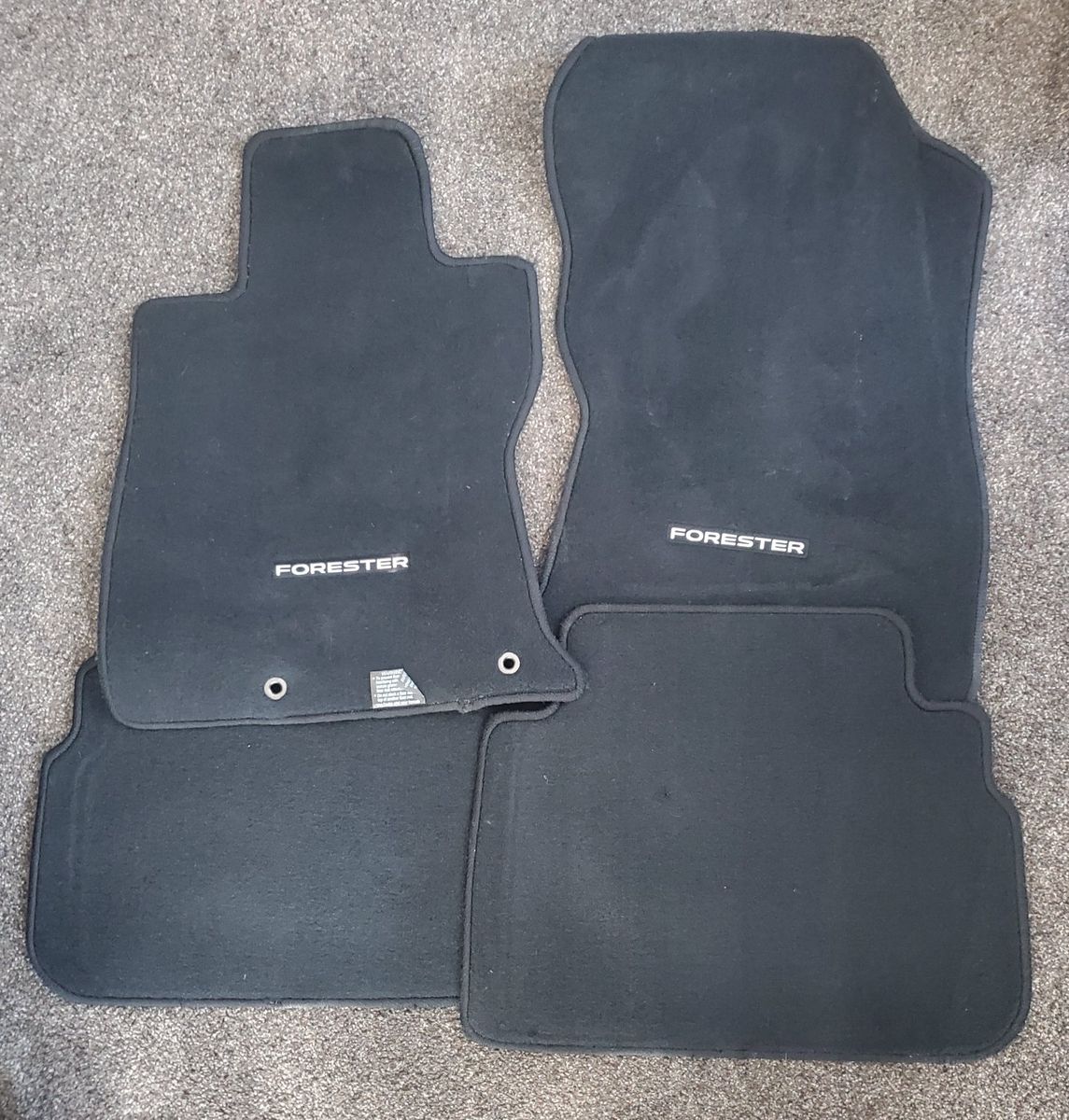 Subaru Forester Black All Weather Floor Mats Liners New J501SSJ000