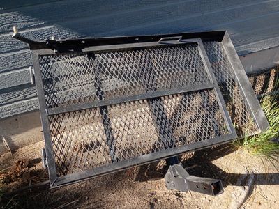 Heavy-Duty Steel Hitch Mount Cargo Carrier for Vehicles, 58" x 20" with Foldable Ramp