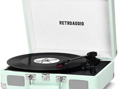 NEW RetroAudio Portable Suitcase Record Player