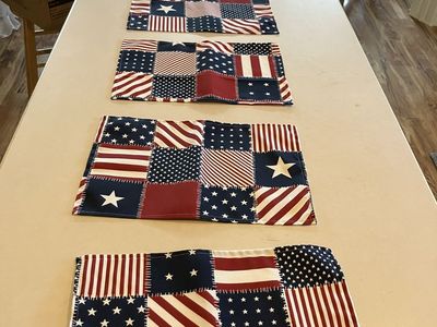 Patriotic home decor. Table runners and Placemats