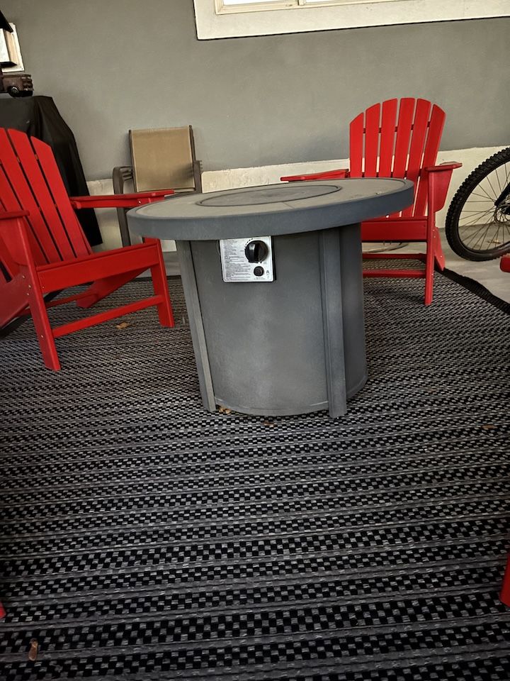 Patio outdoor propane fire pit